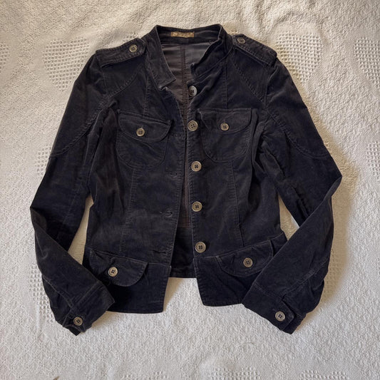 Y2K navy utility jacket (S)