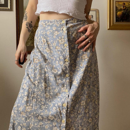 90s floral maxi skirt (M)