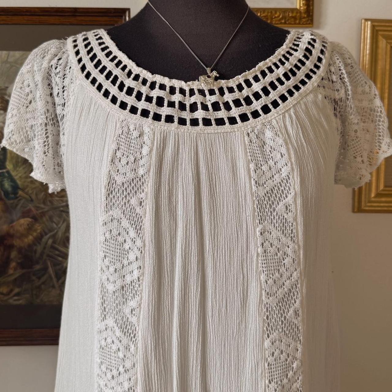 White lace mini dress (M)