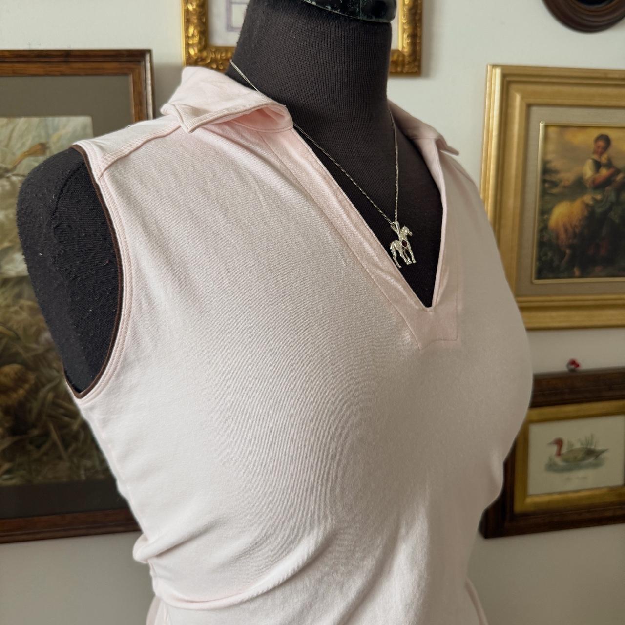 Soft pink polo tank top (S)