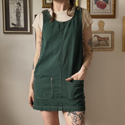 Vintage overall mini dress (XS)