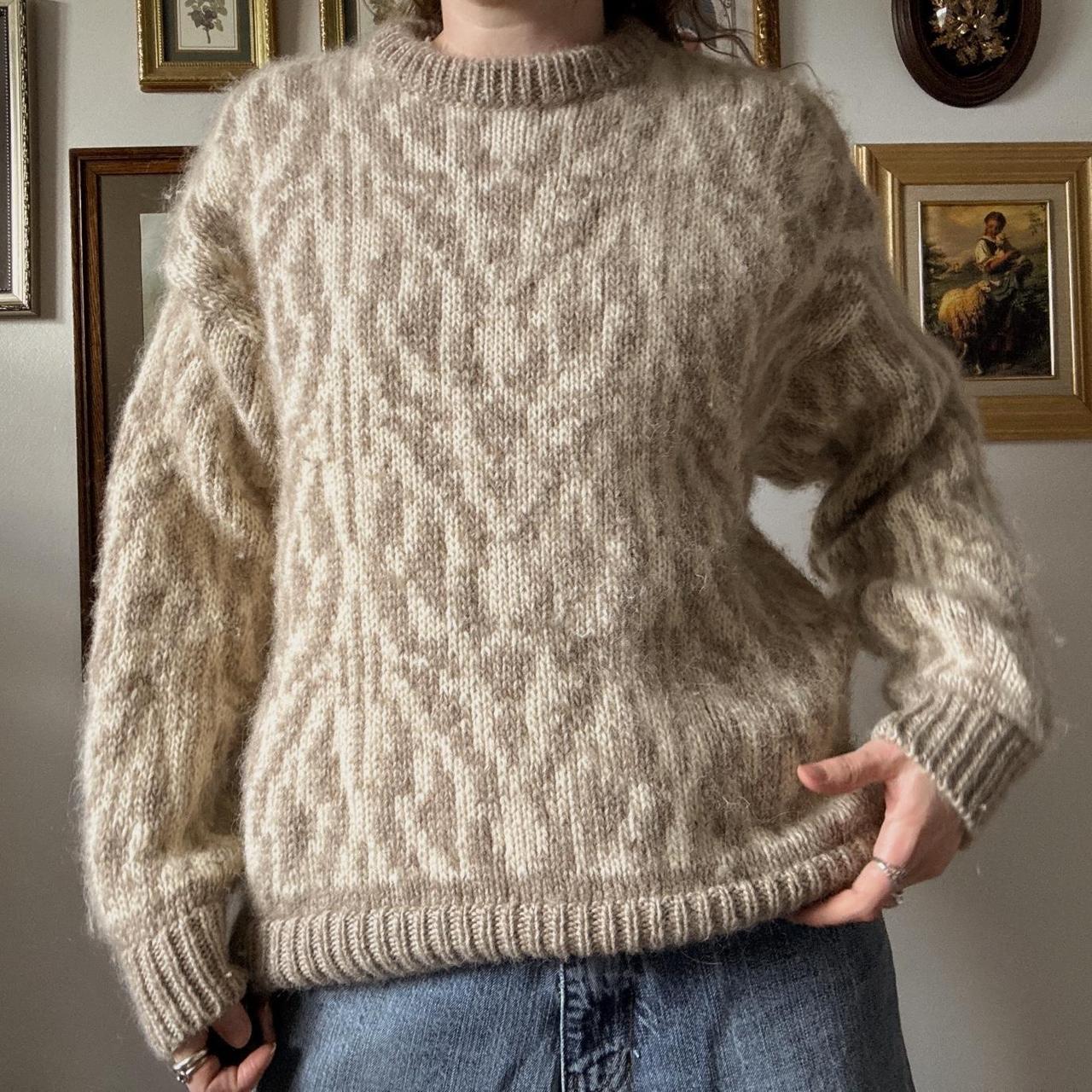 Vintage slouchy abstract sweater (M)