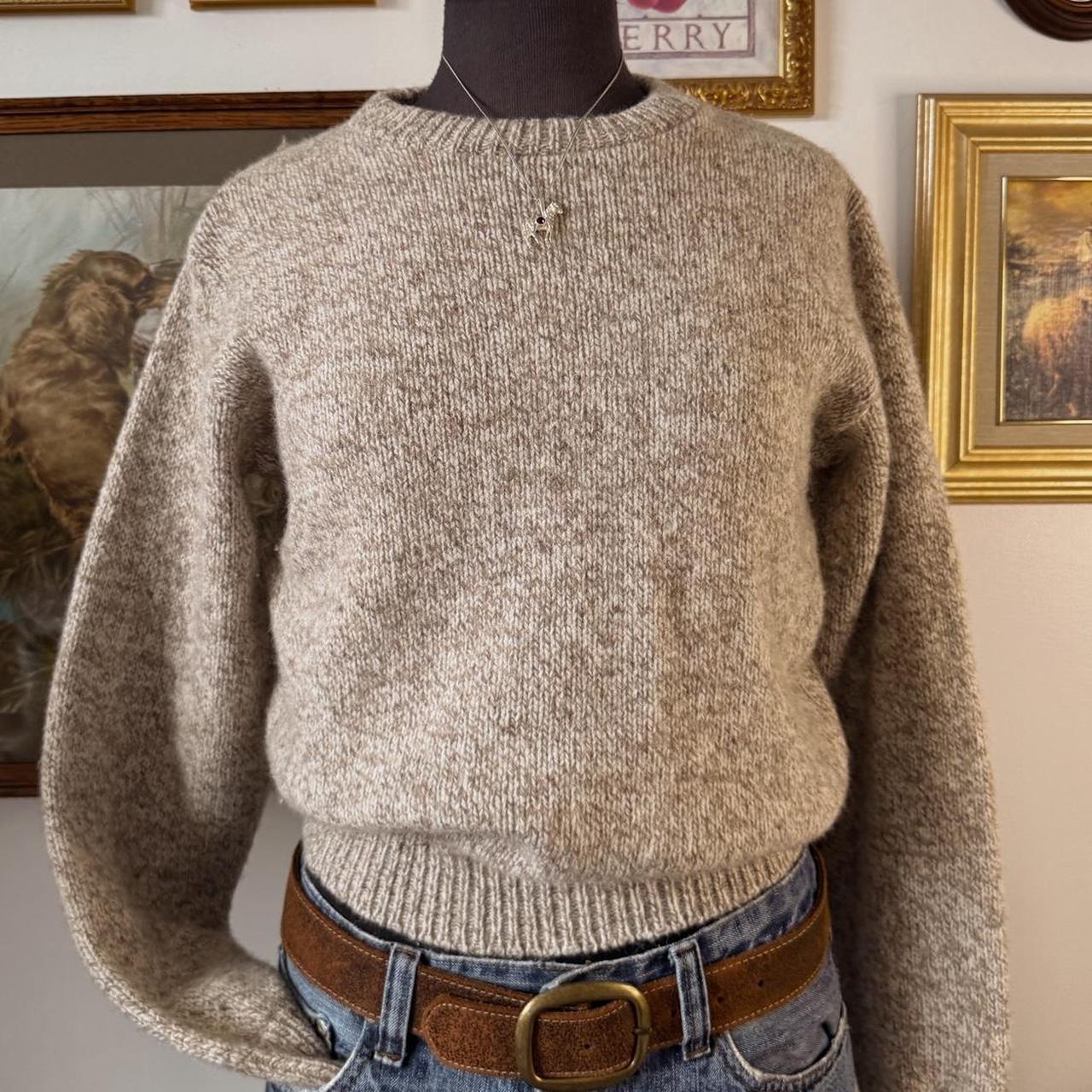 Oatmeal wool knit sweater (M)