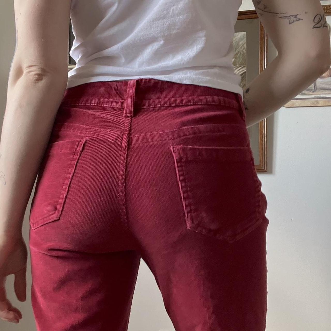 Red corduroy pants (L)