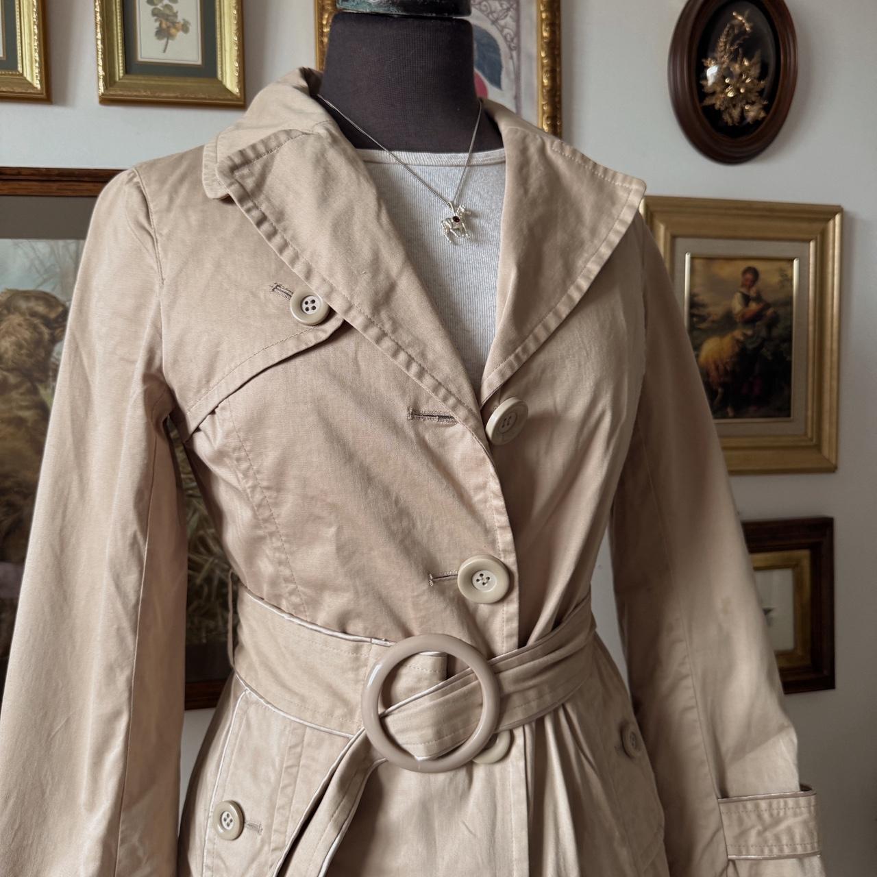 Tan belted trench coat (XS)