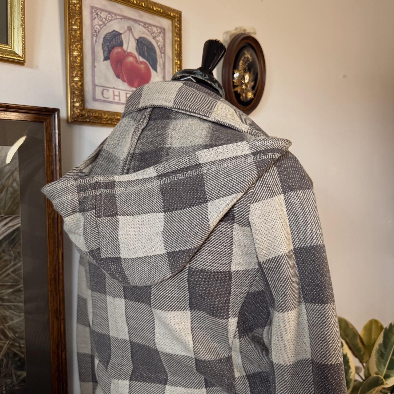 Grey checkered Y2K jacket (S)