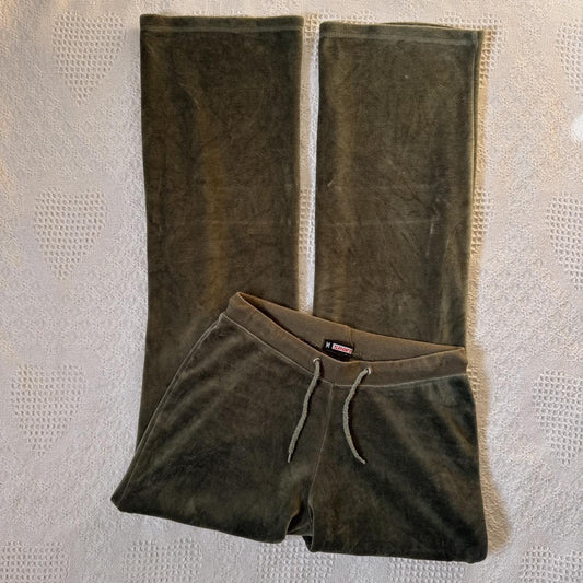 Y2K low rise velour sweatpants (XS)