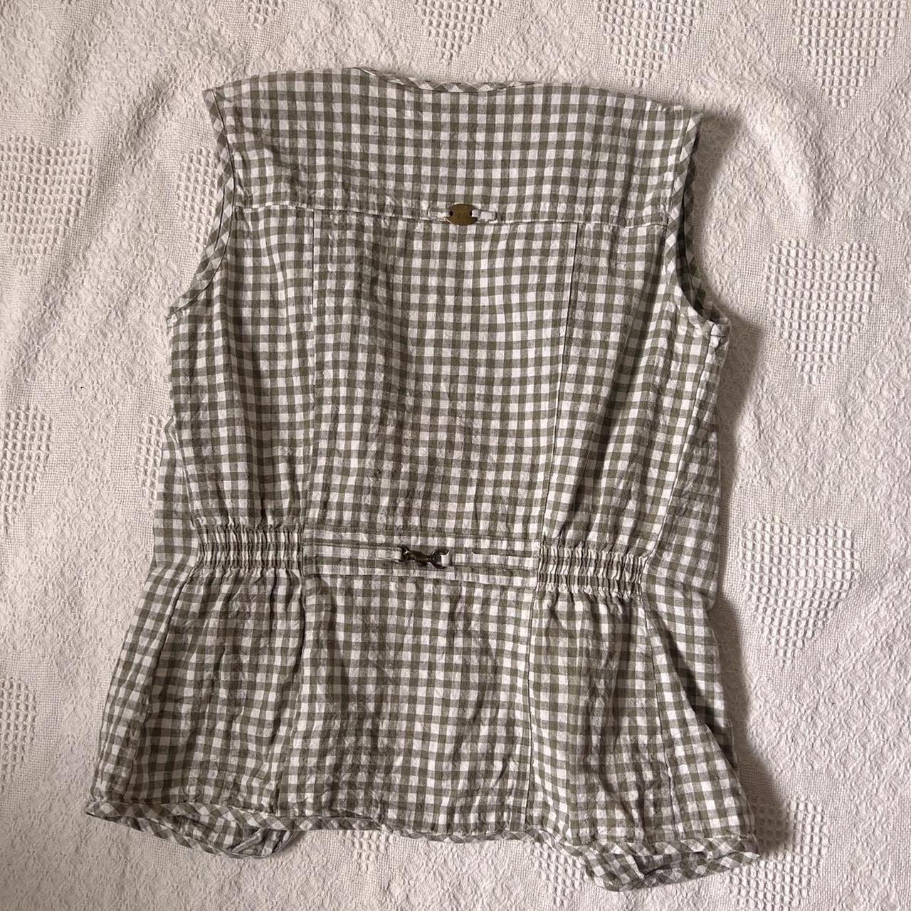 Linen gingham vest