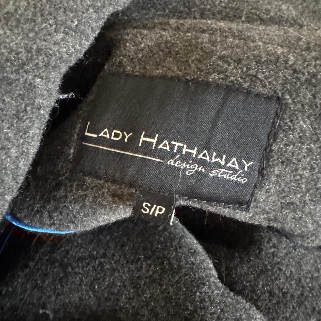 Charcoal grey funnel neck coat (S)