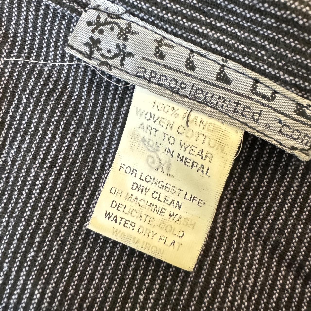 Navy striped cotton jacket (XL)