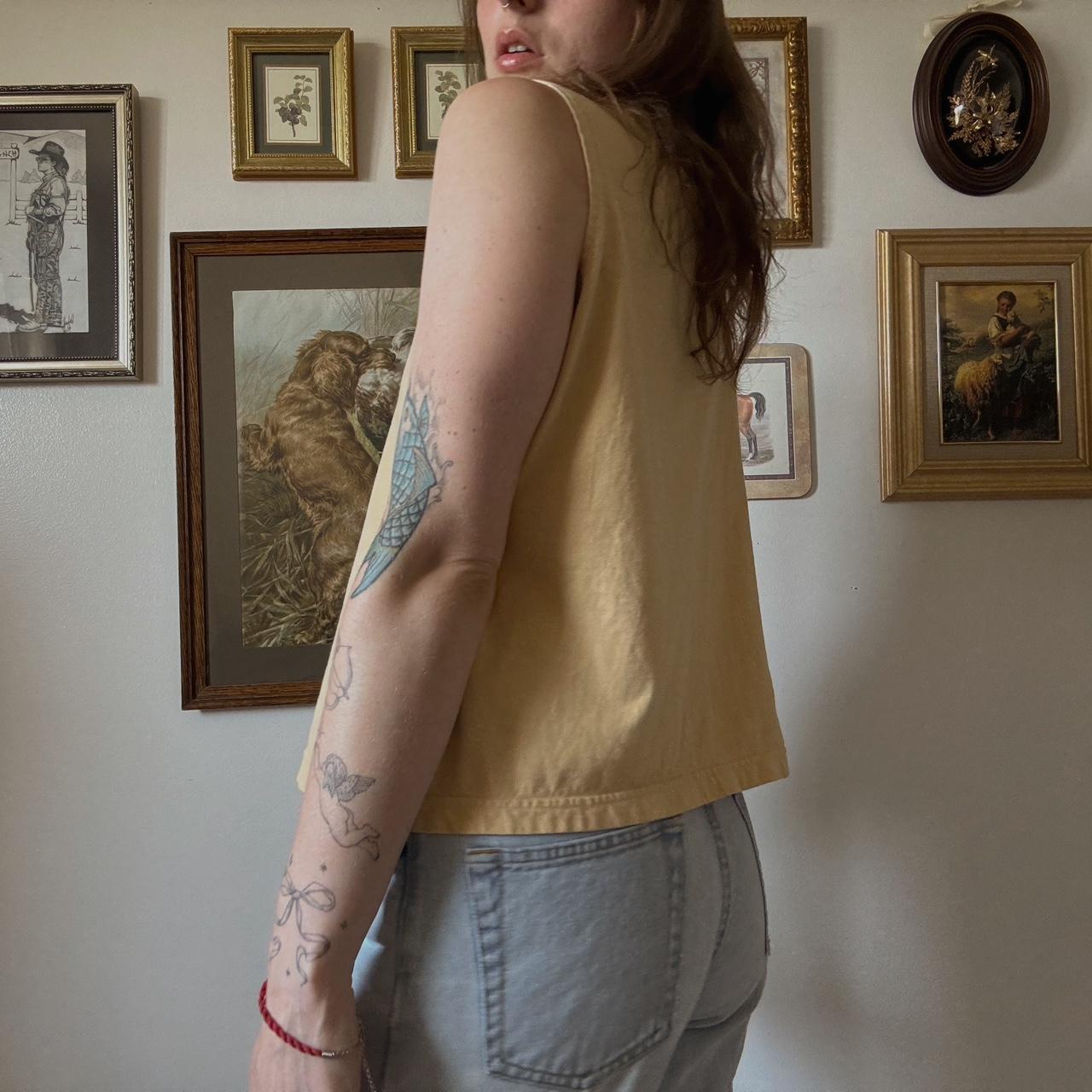 90s butter yellow tank (M)