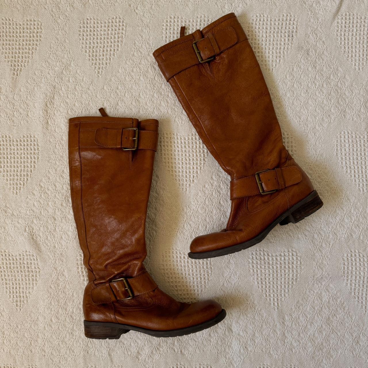 Slouchy leather buckle boots (8)