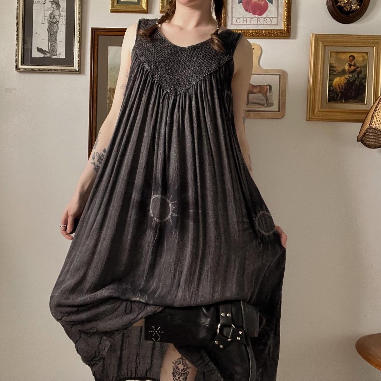 Black sun faded maxi dress (M/L)