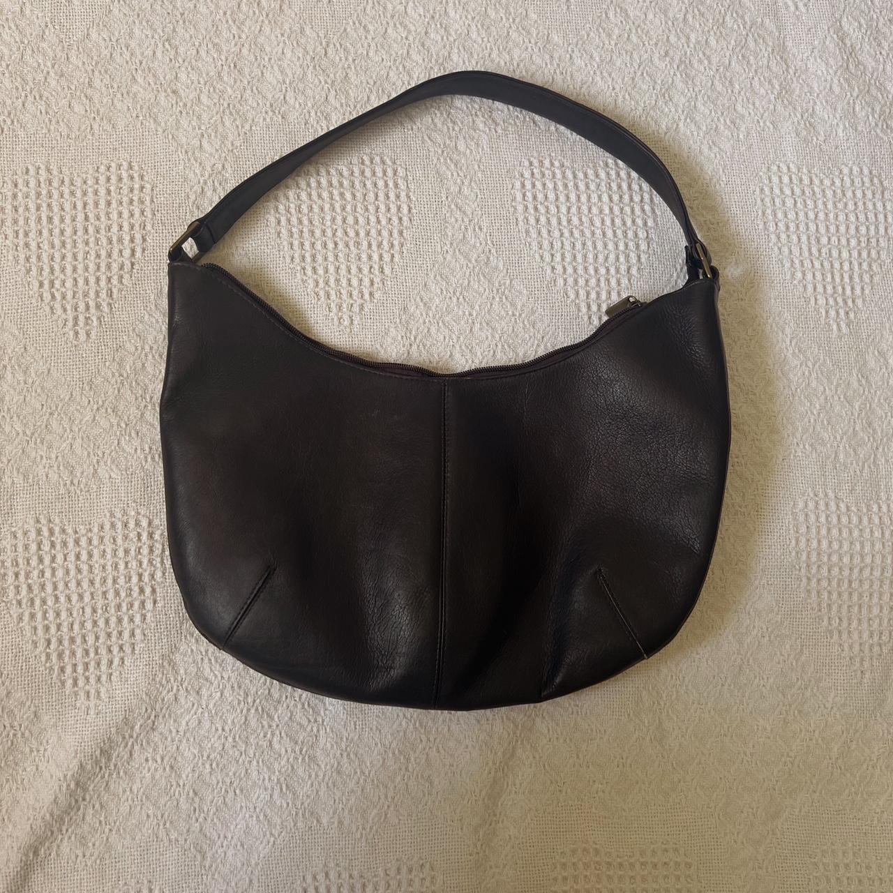 Vintage leather crescent bag