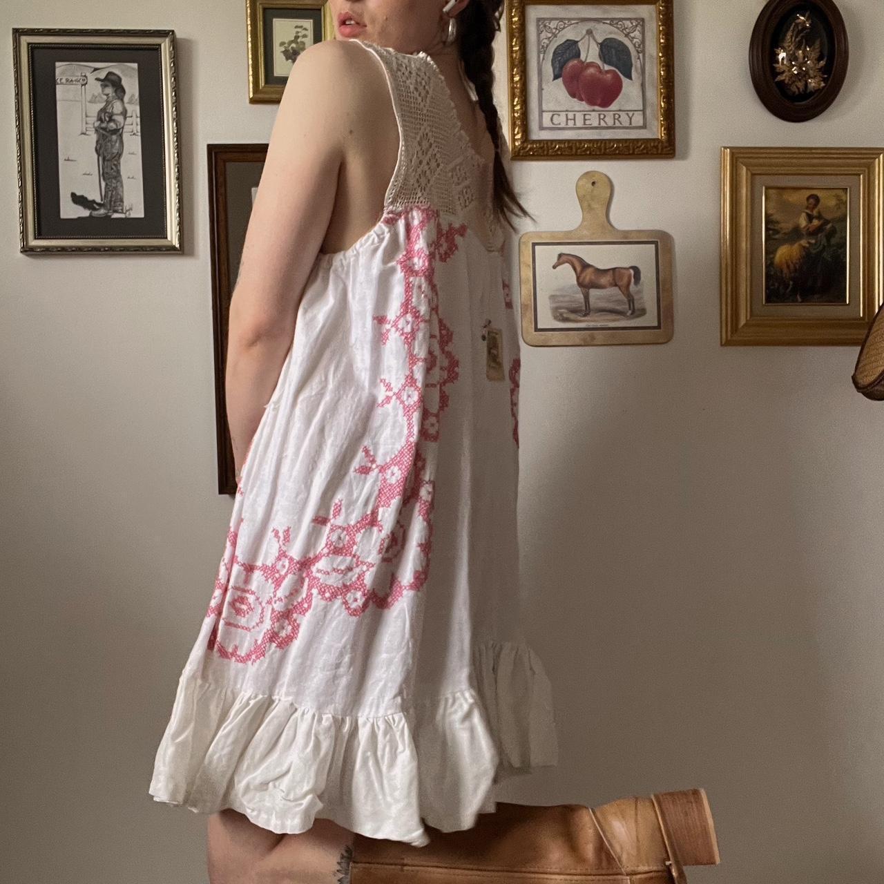 Vintage linen tablecloth dress