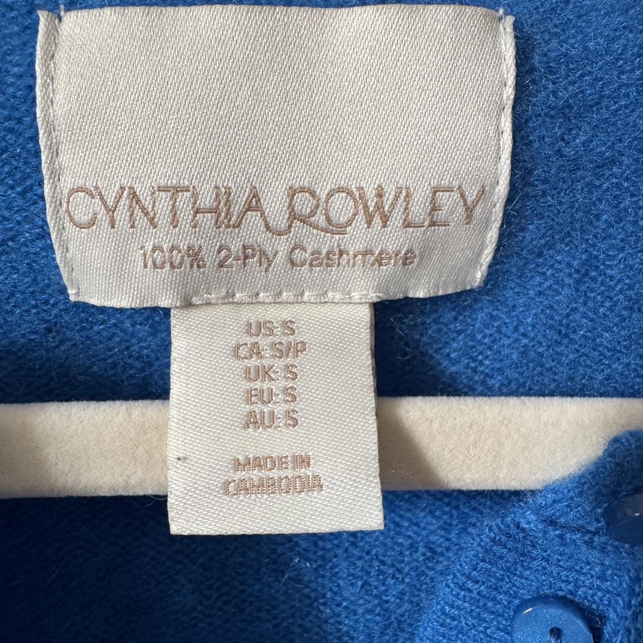 Ocean blue cashmere knit henley (S)