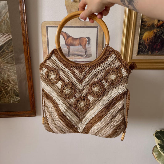 Crochet boho summer bag