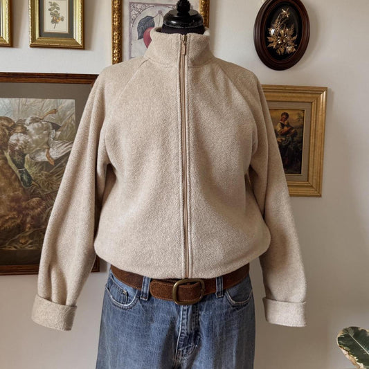 Cream zip up fleece (M)