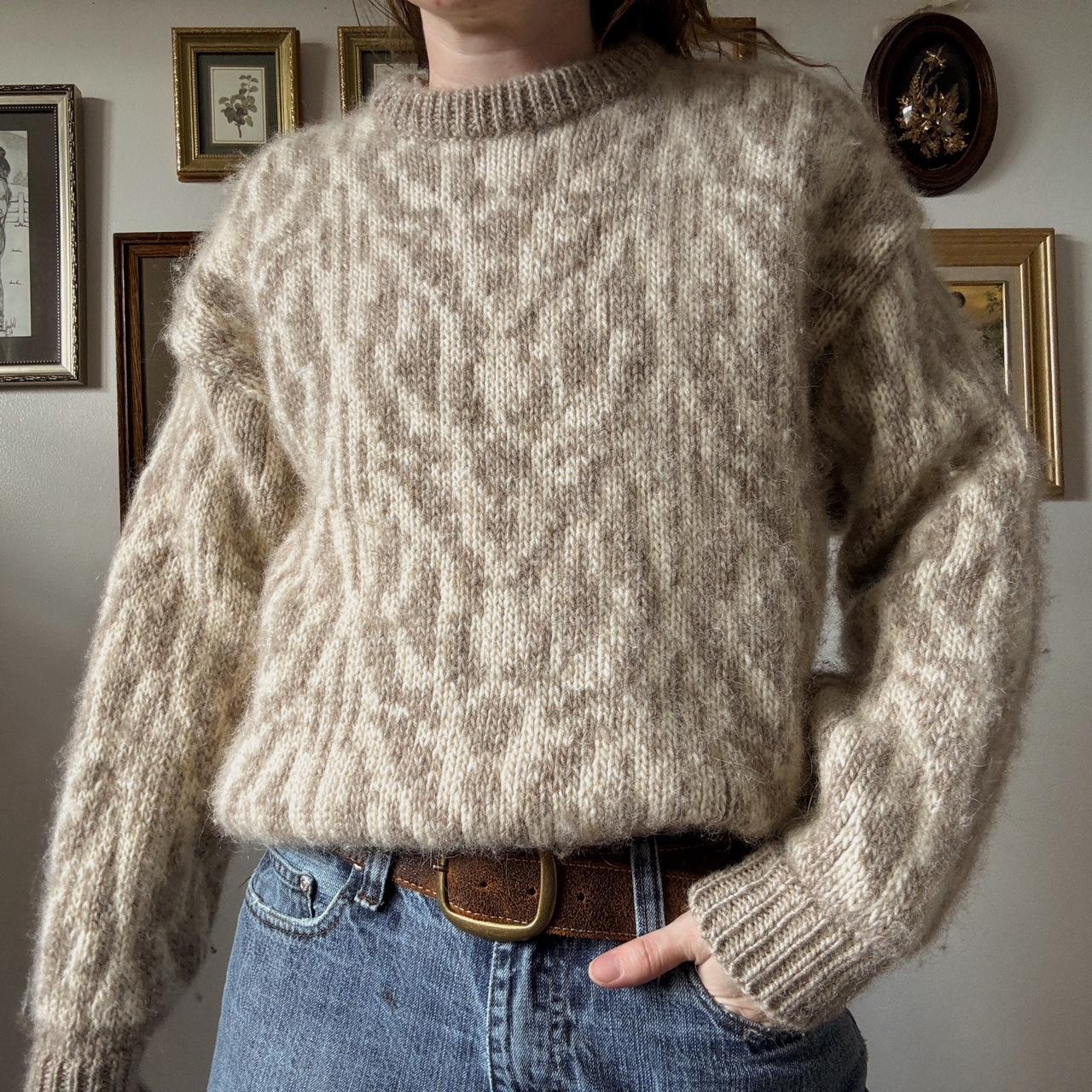 Vintage slouchy abstract sweater (M)