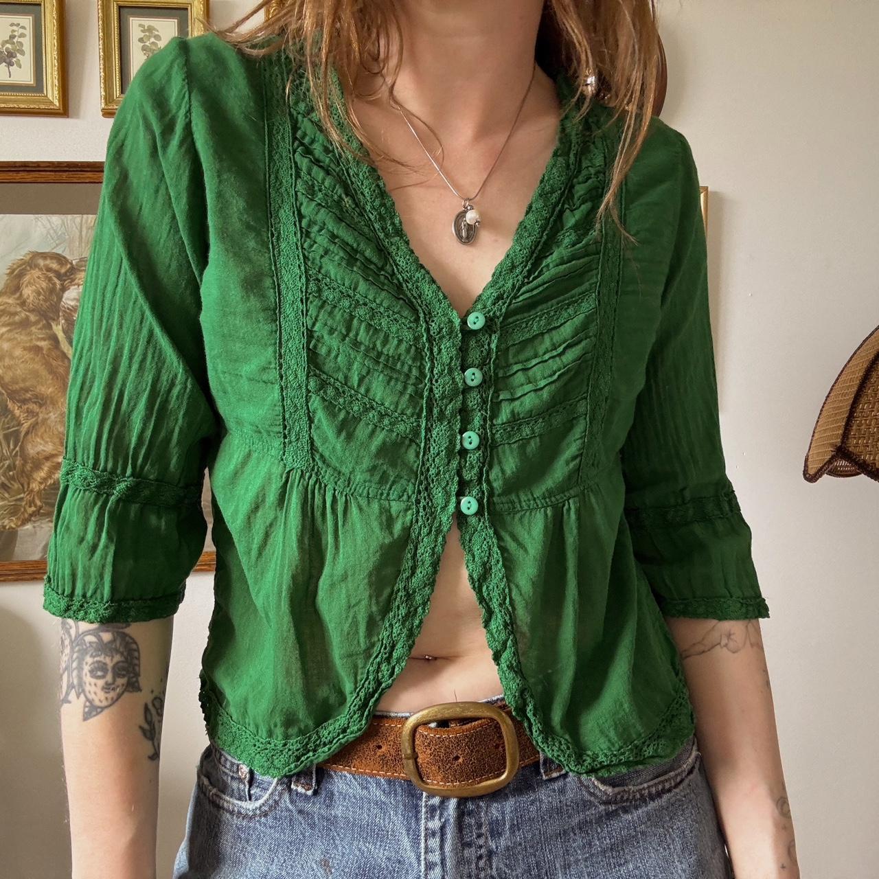 Green fairy lace blouse (S)