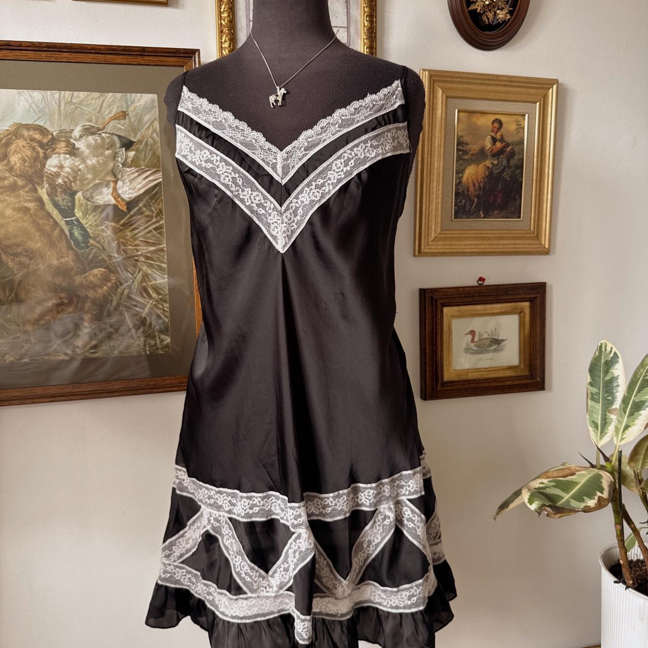Victoria's Secret black lace slip dress (XL)