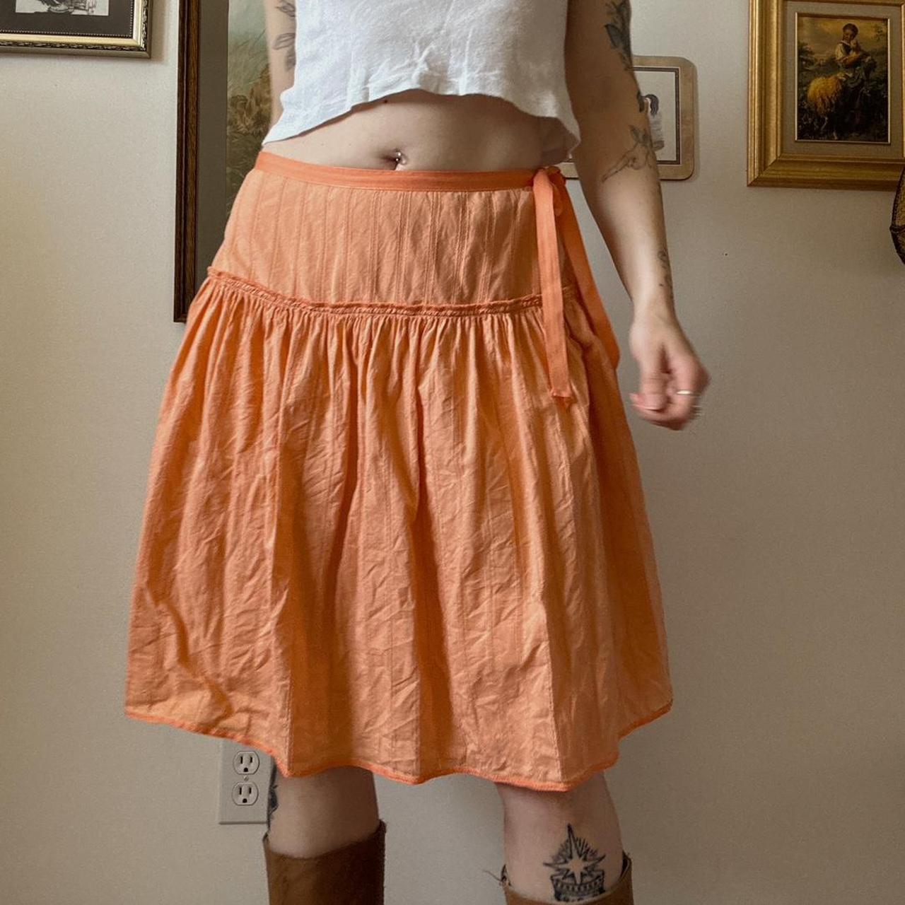 Peach midi skirt (28")