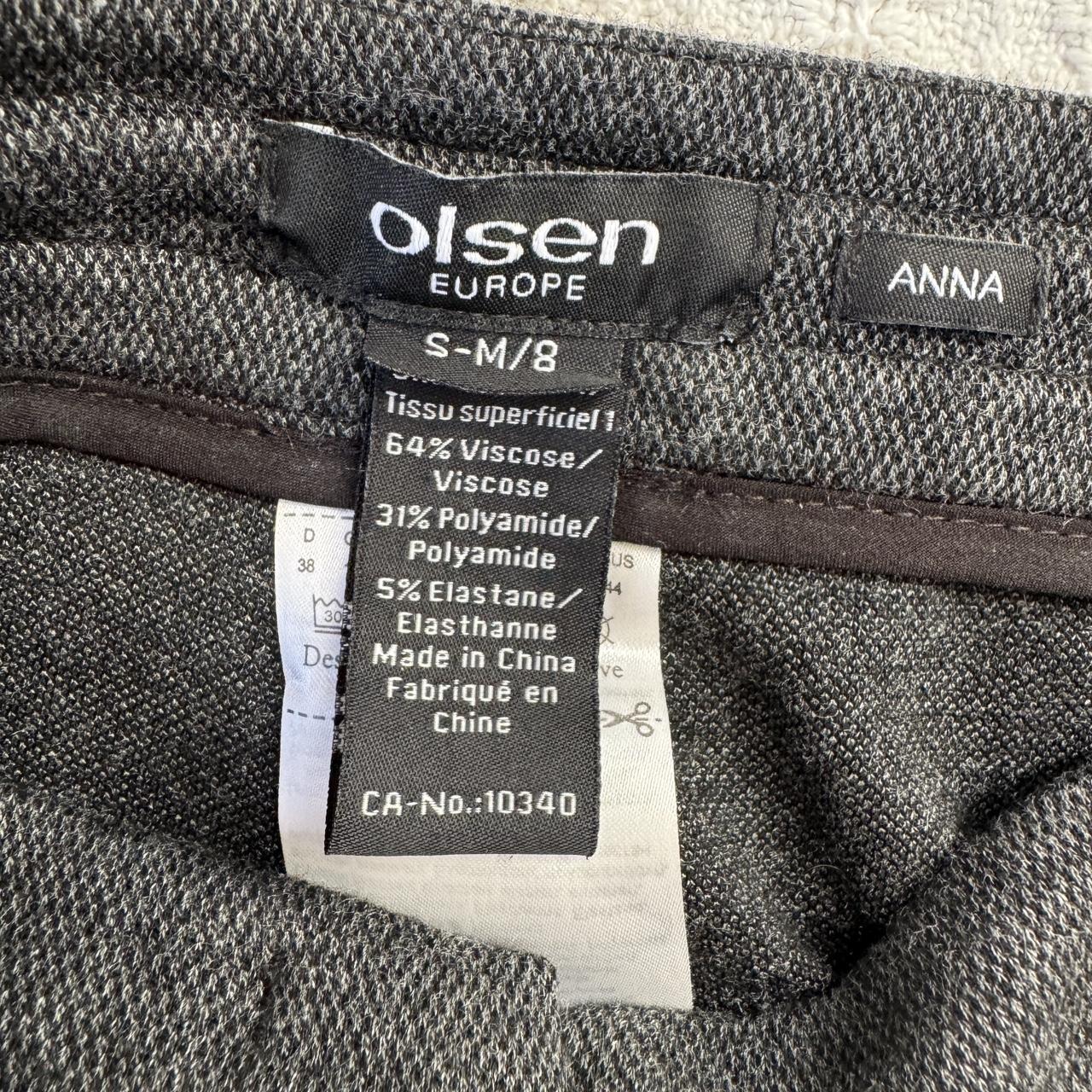 Charcoal grey wide leg knit pants (M)