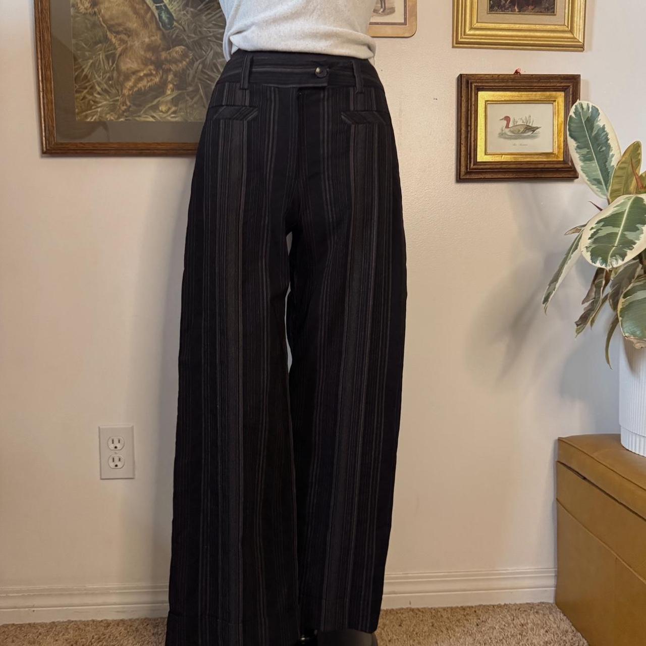 Black wide leg trousers (S)