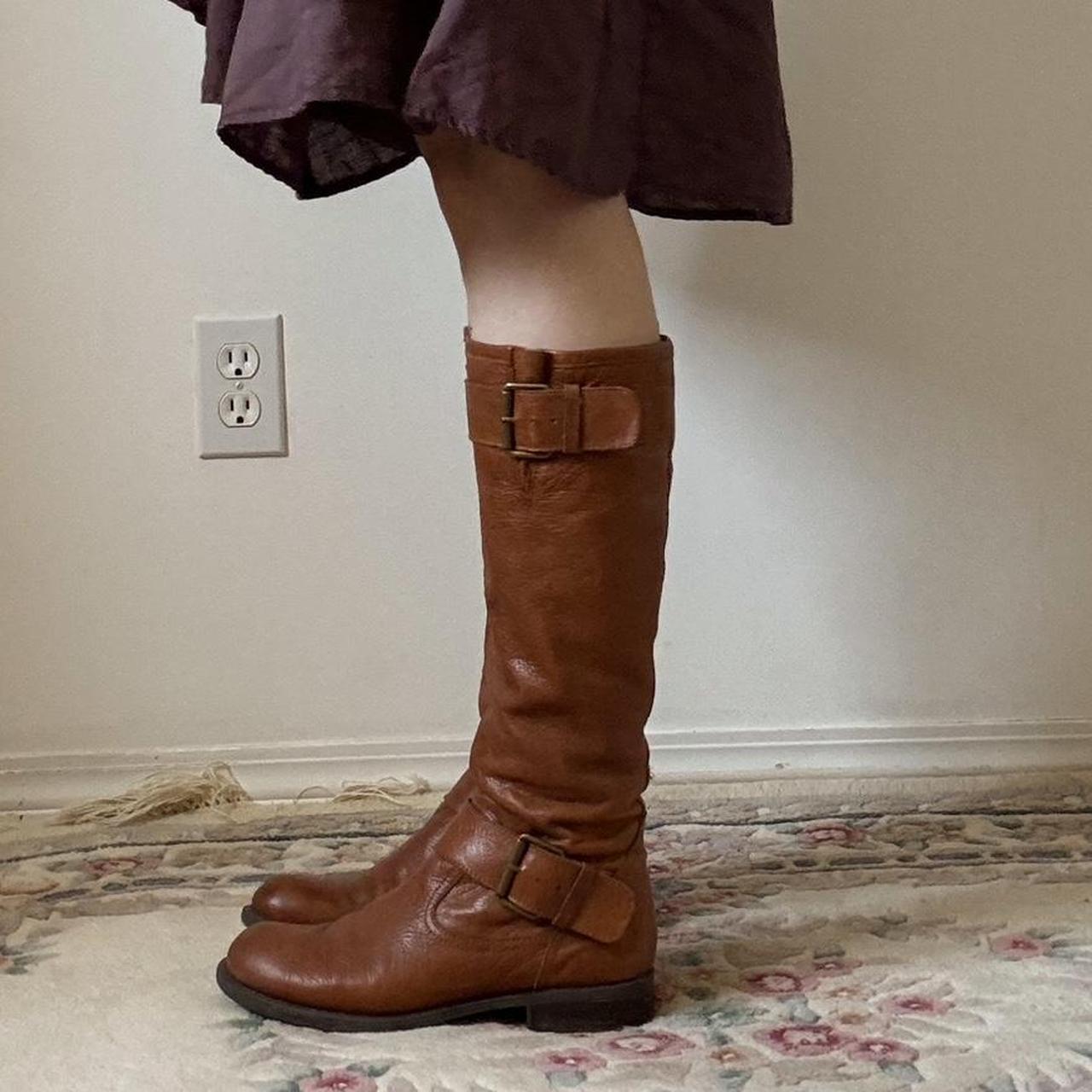 Slouchy leather buckle boots (8)