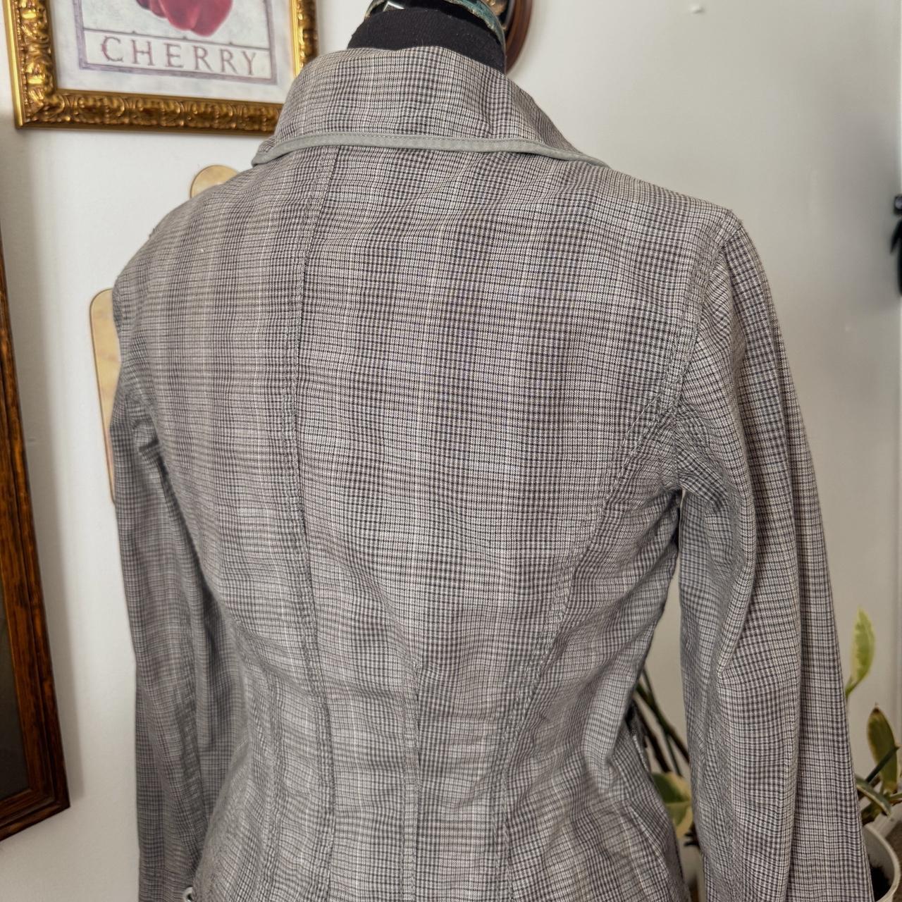 Grey y2k plaid vintage jacket (S)