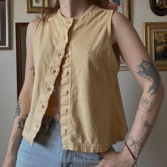 90s butter yellow tank (M)