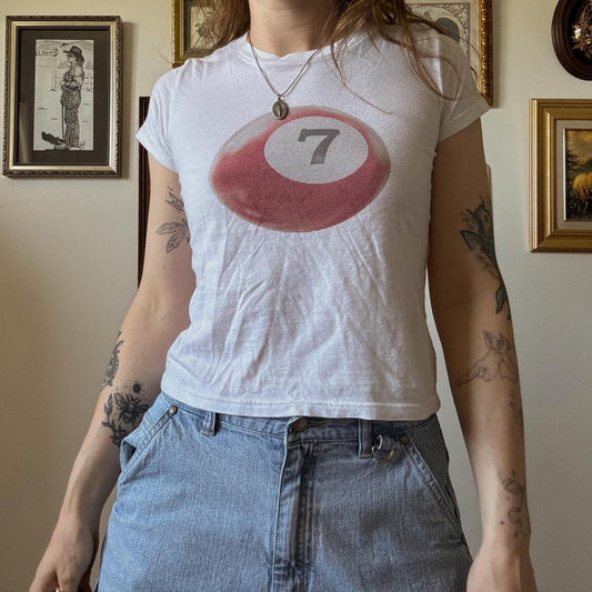 Lucky 7 ball baby tee