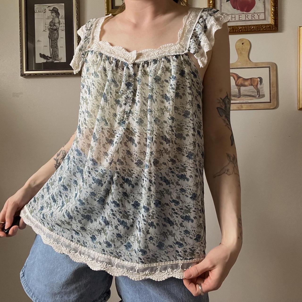 Floral lace fairy tank (L)