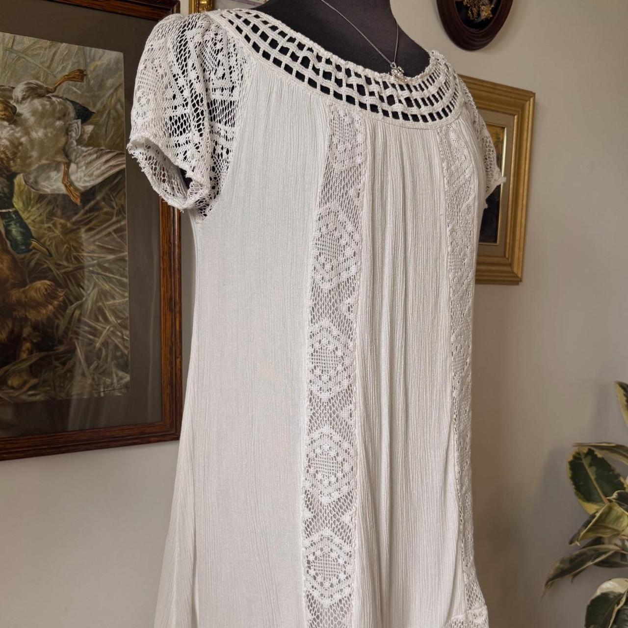 White lace mini dress (M)