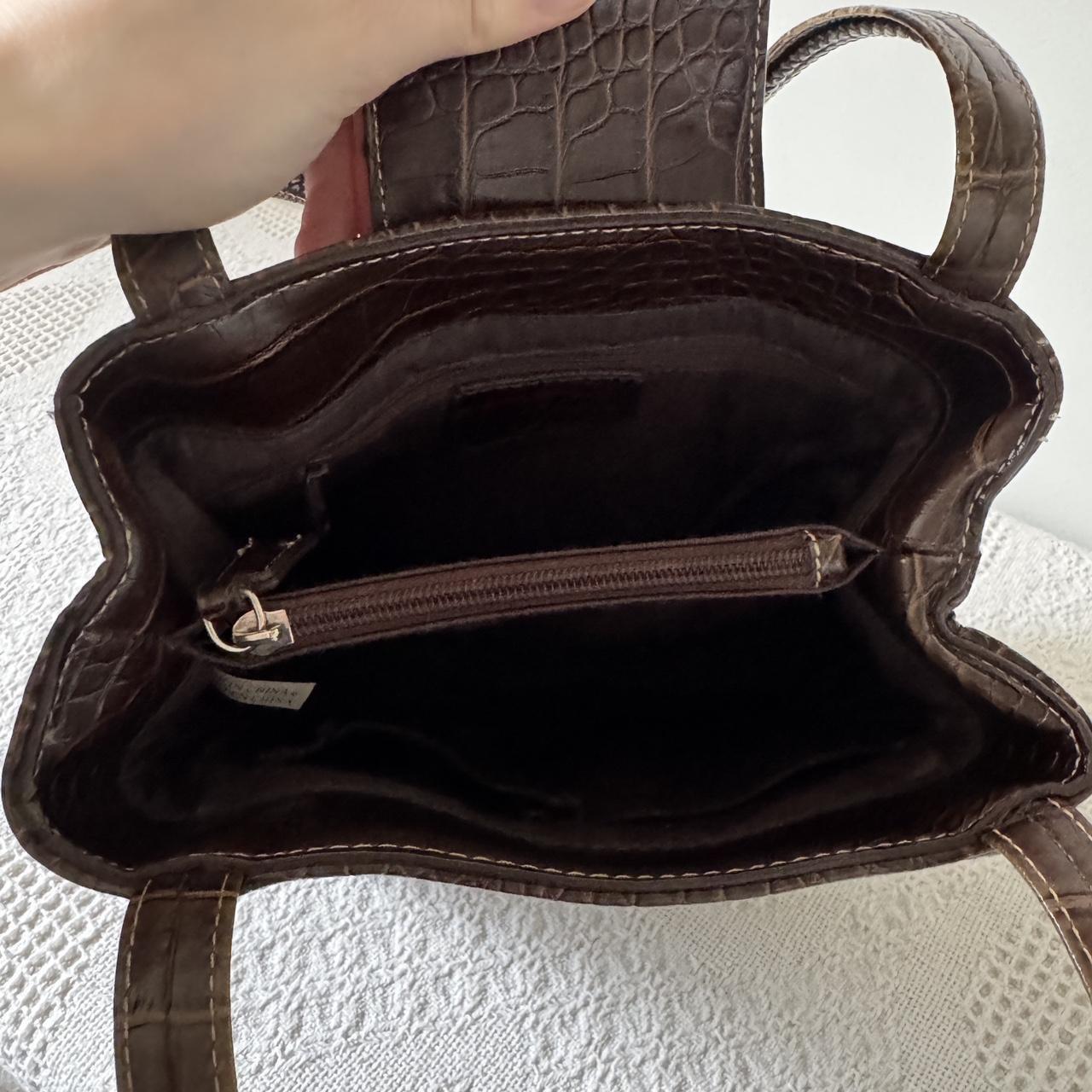Brown hearts vintage bag
