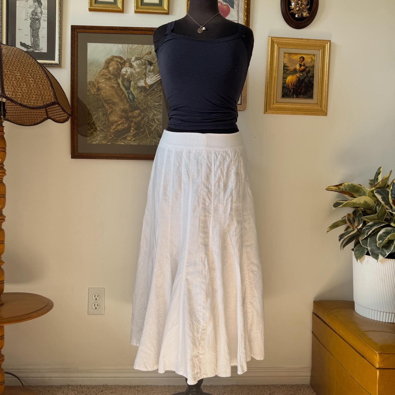 White linen maxi skirt (29")