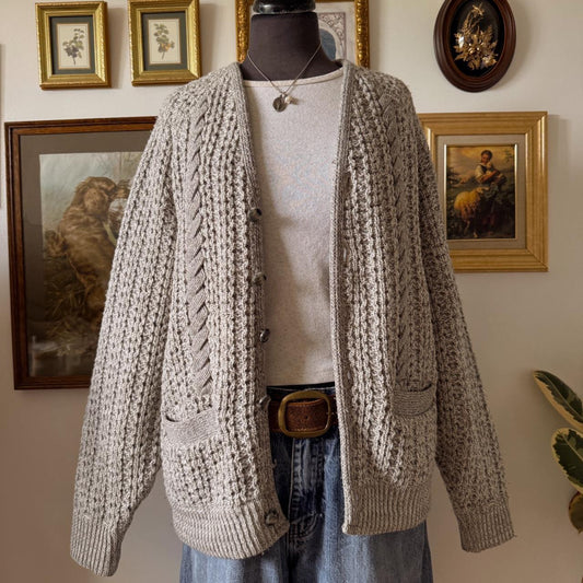 Slouch grey knit cardigan (M/L)