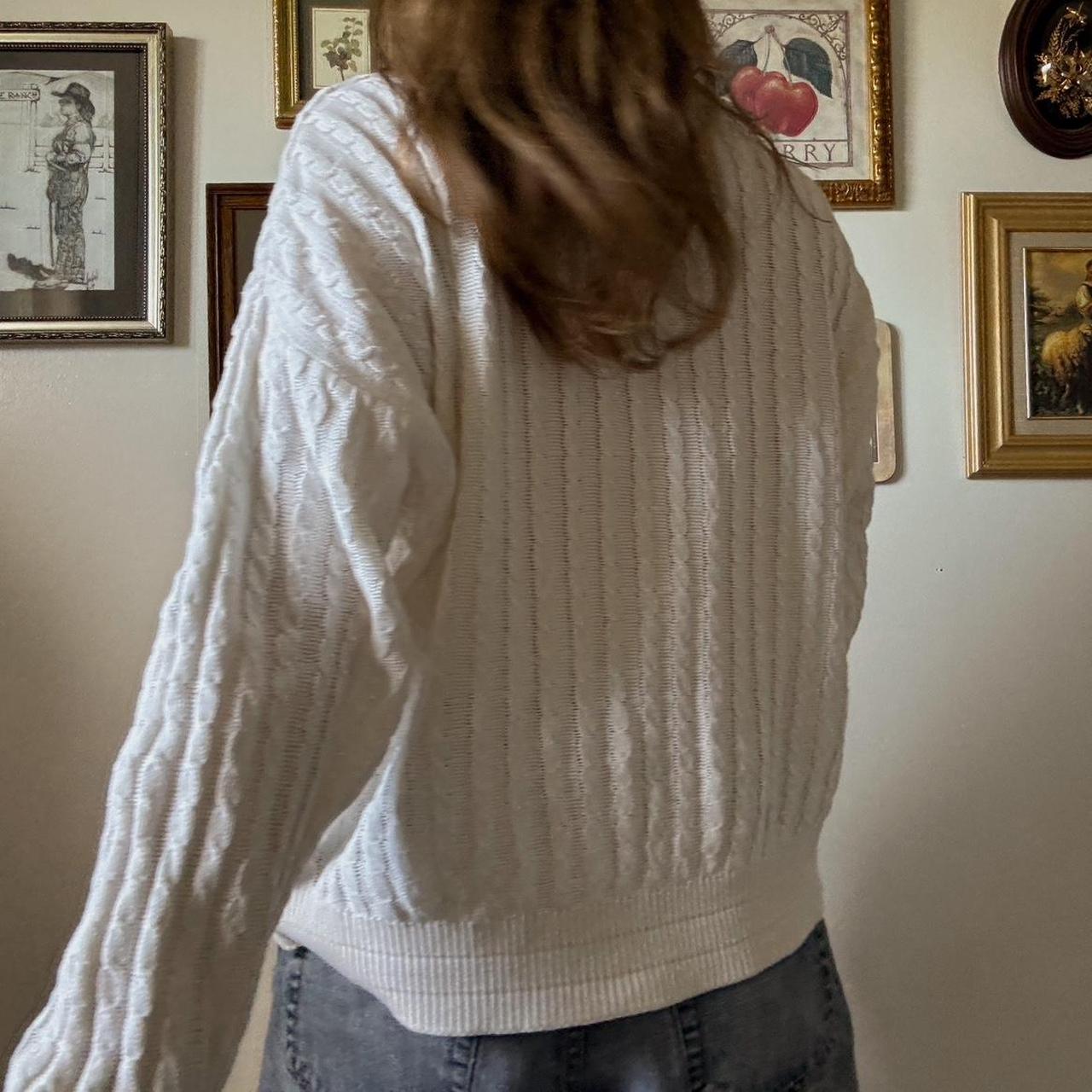 Slouchy cable knit sweater (M)