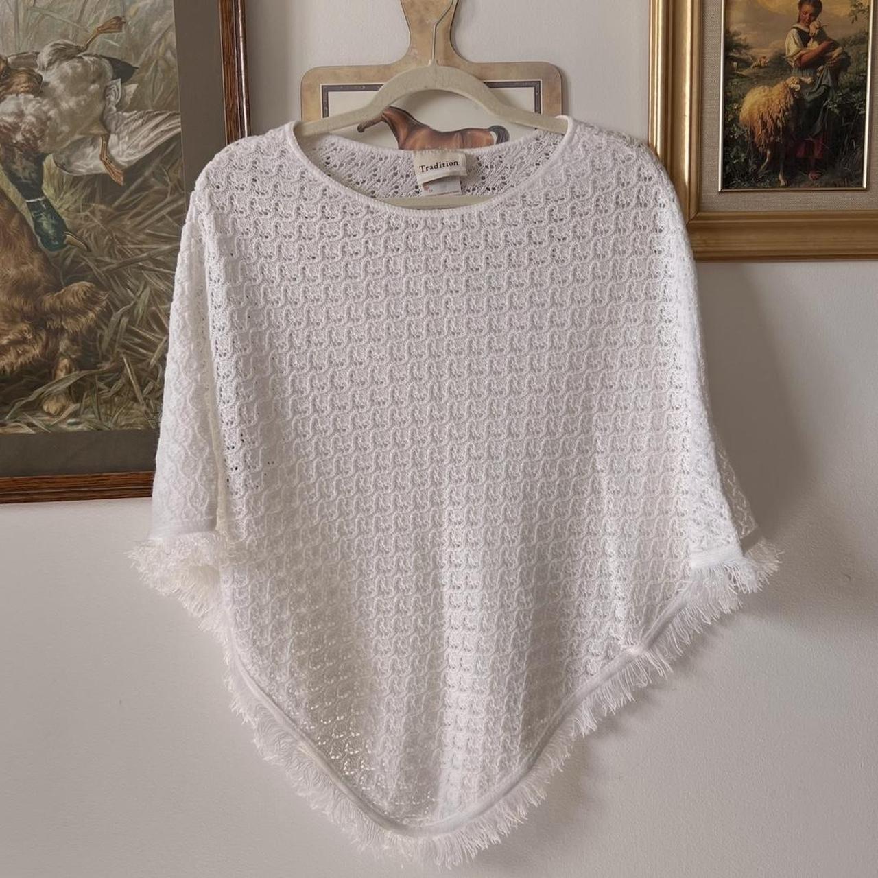 Boho knit poncho