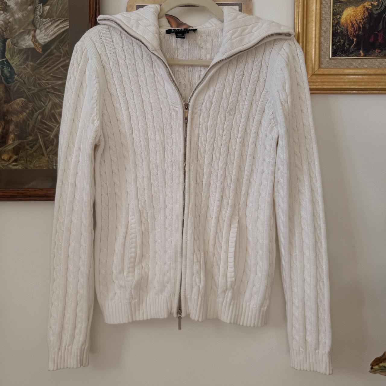 White Ralph Lauren cable knit (S)