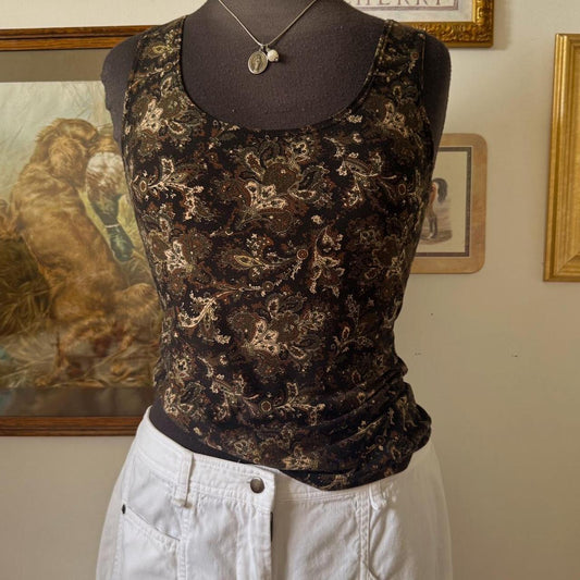 90s paisley tank top (L)