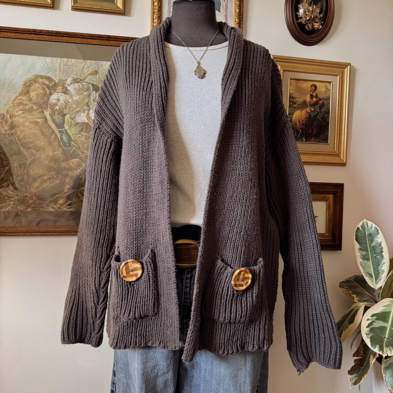 Cozy knit slouch cardigan (L)