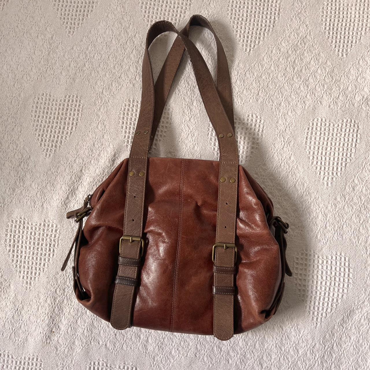 Slouch leather buckle bag