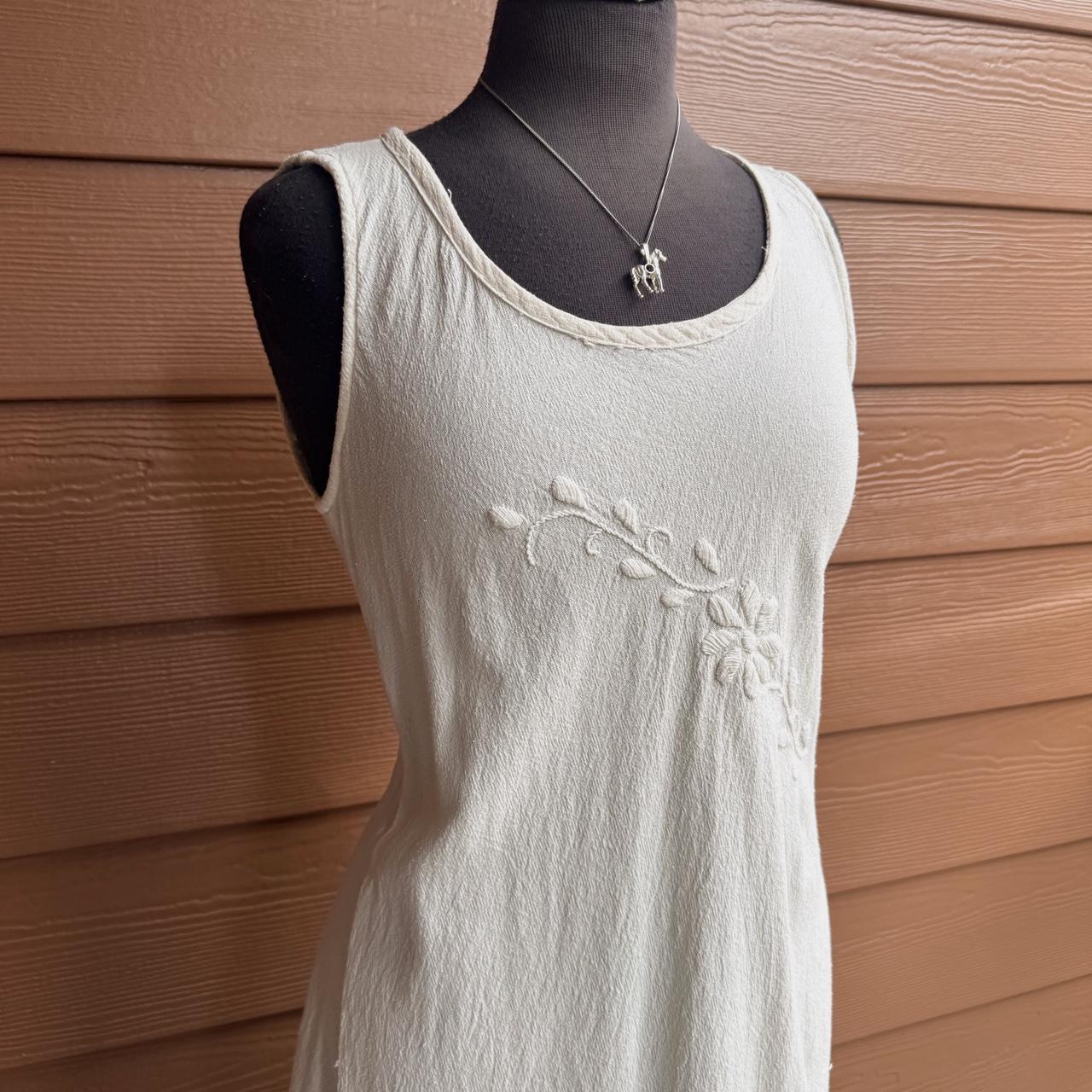 Cotton boho ruffle maxi dress (M)