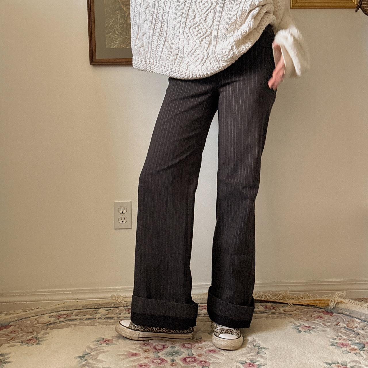 Pinstripe low rise trousers (S)