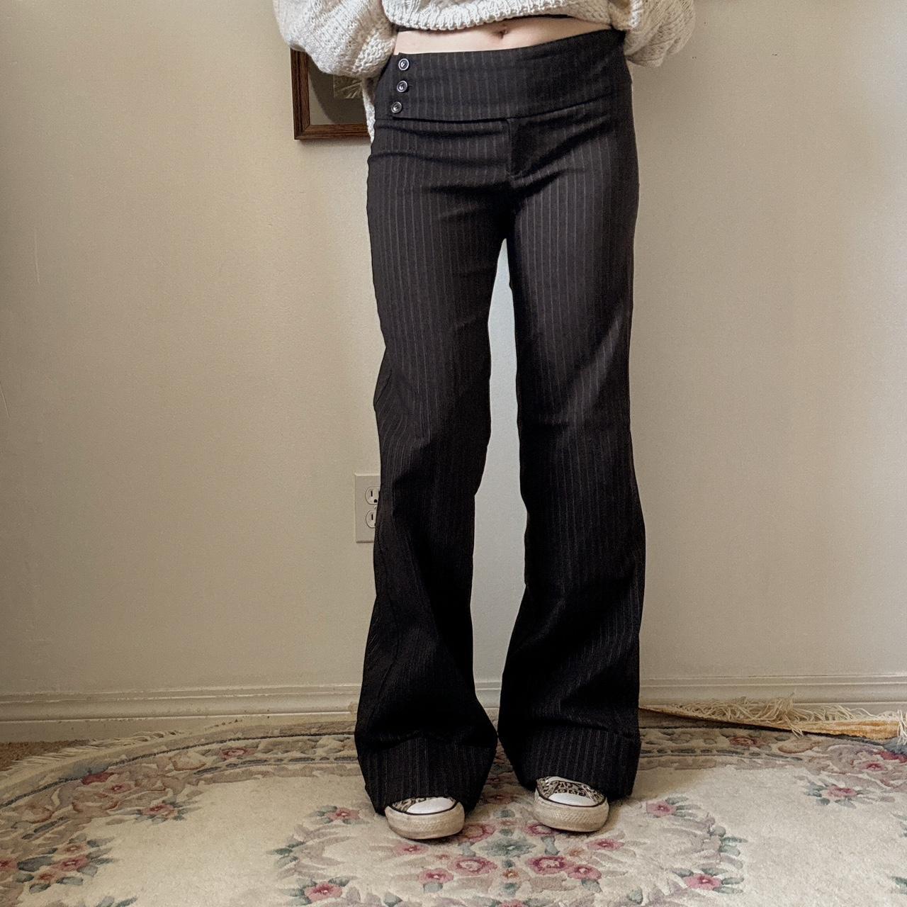 Pinstripe low rise trousers (S)