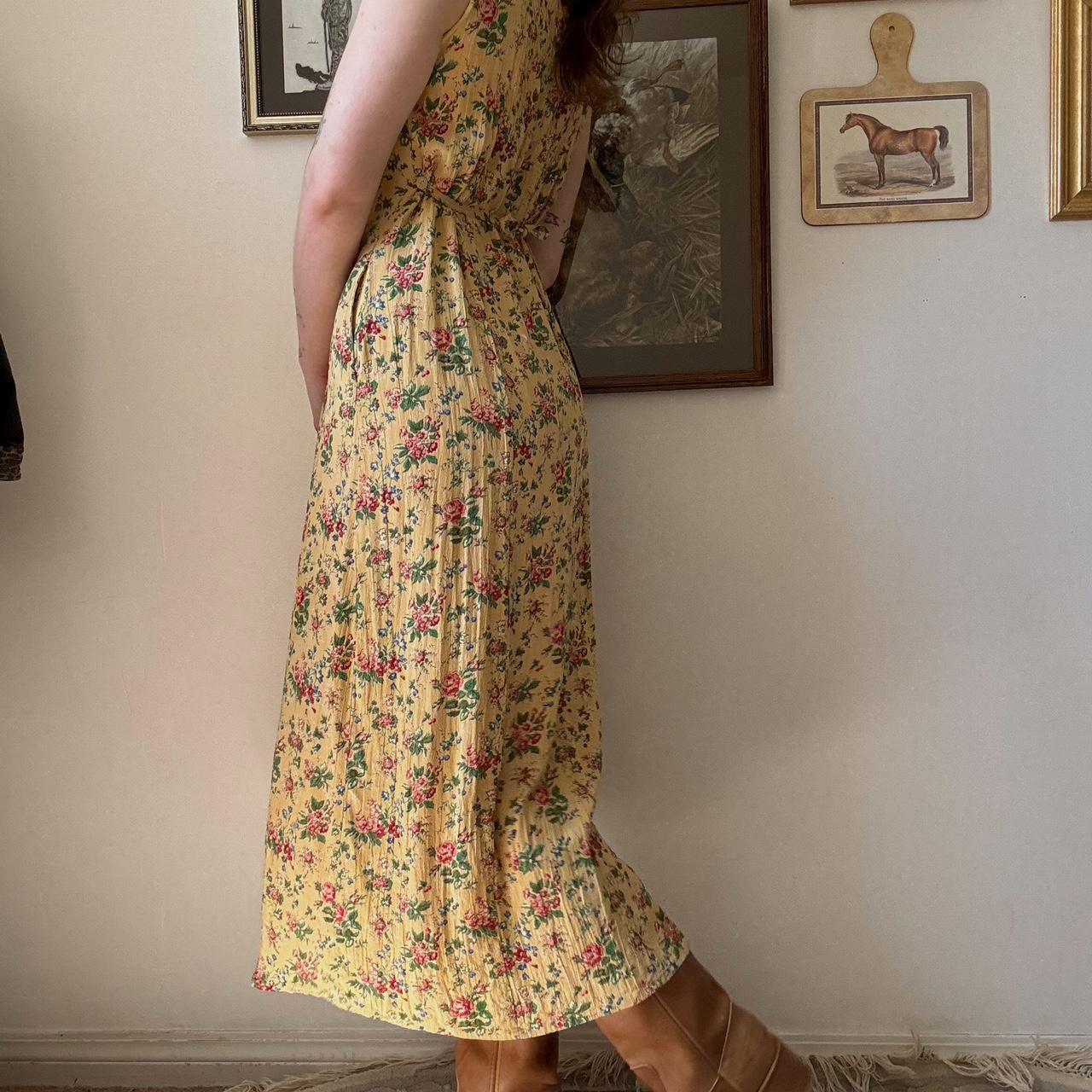 90s floral maxi dress (S/M)