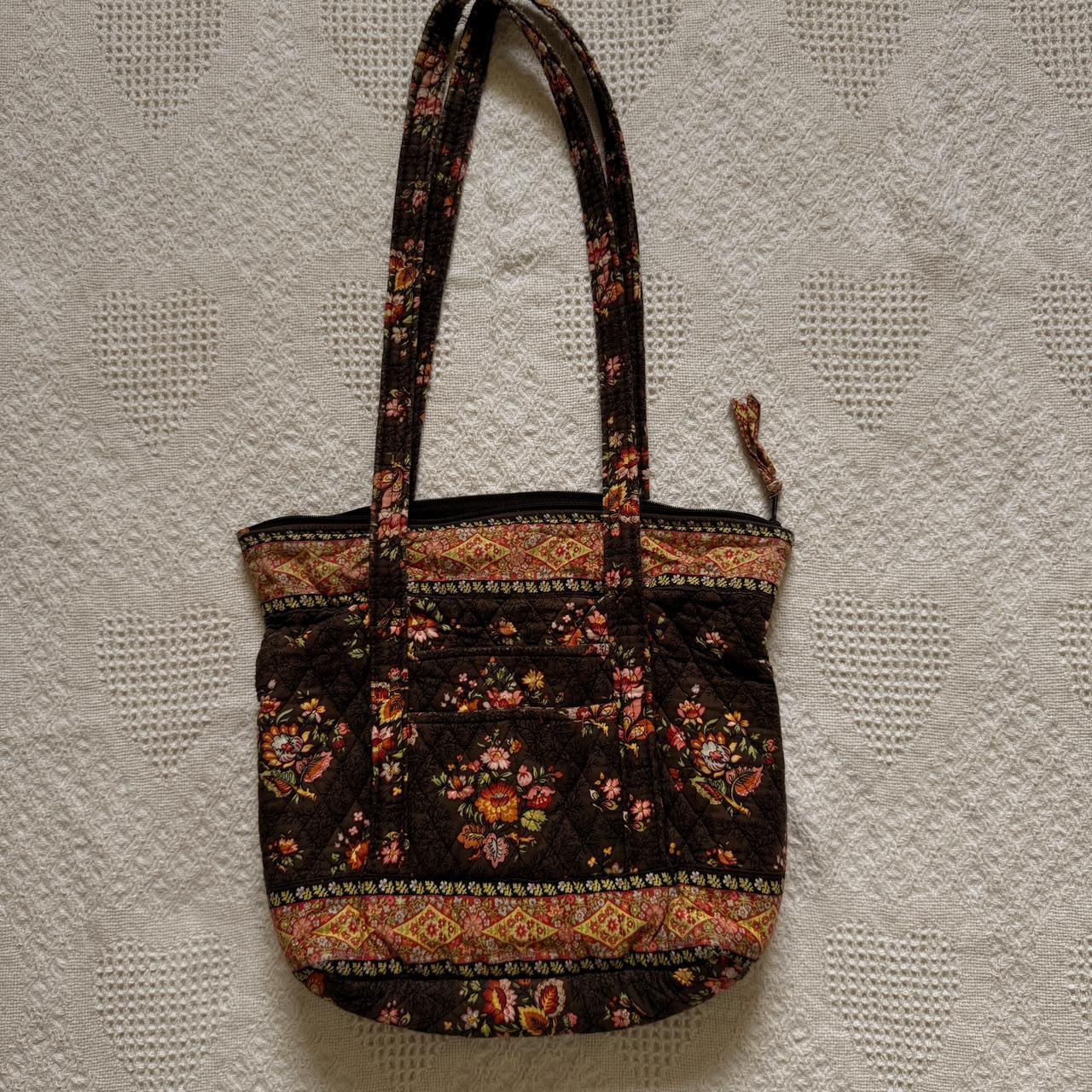 Floral quilted tote bag