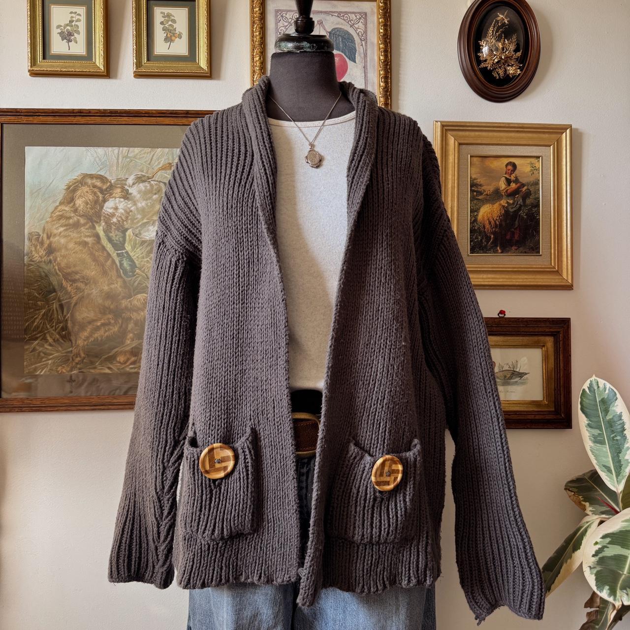 Cozy knit slouch cardigan (L)
