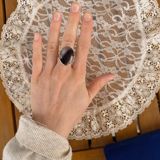 Chunky amethyst ring